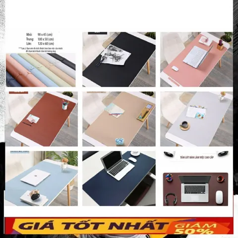 🔜 Thảm Da Deskpad Tấm Lót Bàn Làm Việc Bo Viền Mềm Mịn Chống Nước - SHOP BÁN HÀNG UY TÍN