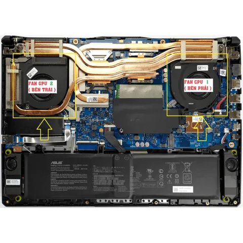 Fan Quạt Tản Nhiệt CPU + GPU Laptop Asus TUF Gaming FX506 FA506 FX506 FX506IV FX506IU FX506IH FX506II FX506LI FX505 F