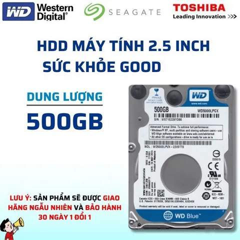 🔆 Nâng Cấp Dung Lượng Lưu Trữ với Ổ Cứng HDD Cũ  500Gb / 1TB - Chuẩn 2.5 Inch, Đa Dạng Các Dung Lượng sức khỏe GOOD Lựa