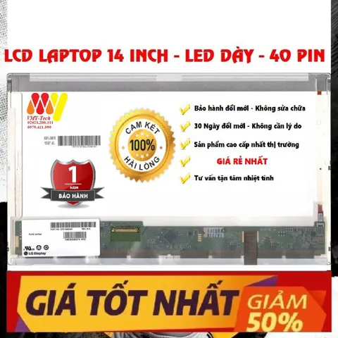 Màn Hình Laptop HP 14 Inch 1000, CQ43, Độ Phân Giải 1366x768, 40 Pins - Chính Hãng, Bảo Hành 12 Tháng