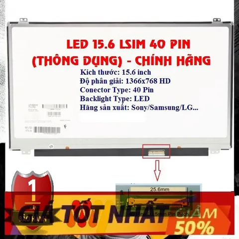 Màn hình HP Pavilion 15-N 15-N024TX 15-N052TX 15-N210DX 15-N278SA 15-N267SA 15-N003TX kích thước 15.6 inch LED Mỏng SLIM