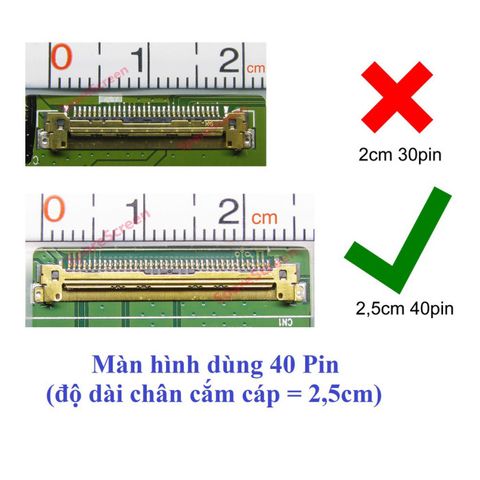 Màn Hình Laptop LED 15.6 Inch Chính Hãng - Độ Phân Giải HD 1366x768, Chân Cáp 40 Pin, Bảo Hành 12 Tháng