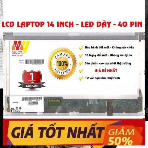 Màn hình Laptop 14 inch HP Compaq 420 421 425 430 450 LED 1366x768 - Chính Hãng, 40 Pin, Bảo Hành 12 Tháng