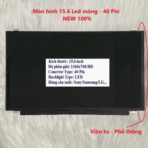 Màn hình laptop Dell Latitude 3540 E5540 E5550 E6540 kích thước 15.6 inch LED Mỏng SLIM - 40 pin (1366x768 HD / 1920x108
