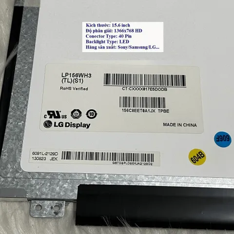 Màn hình laptop Dell Latitude 3540 E5540 E5550 E6540 kích thước 15.6 inch LED Mỏng SLIM - 40 pin (1366x768 HD / 1920x108