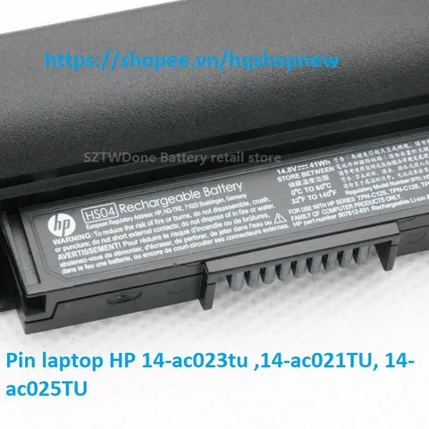 Pin laptop HP 14-ac023tu ,14-ac021TU, 14-ac025TU PHỤ KIỆN LAPTOP