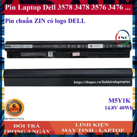 Pin Laptop Dell M5Y1K – Thay thế cho Dell 3578, 3478, 3576, 3476, hỗ trợ CPU thế hệ 8, 9, 10 - Bảo hành 6 tháng, chất lượng cao