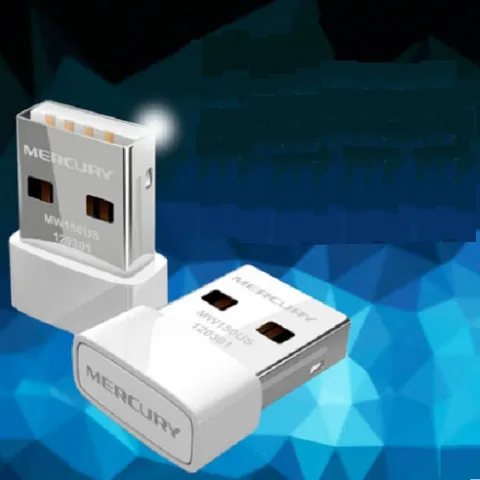 USB Mini Thu Sóng WiFi Mercury 150Mbps - Thiết Bị Kết Nối Không Dây Cho Máy Tính Để Bàn, Chính Hãng, Mới Nhất 2023