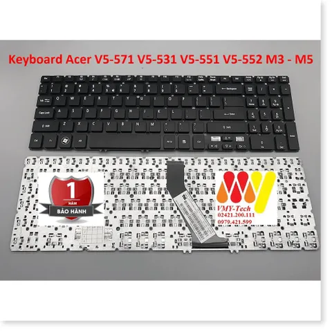 🔜 Bàn phím laptop Acer M5-581 V3-573 v15-v17 V5-573 V5-573G VN7-571G-52PE VN7-571G-56F1