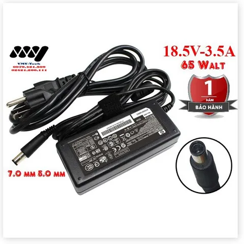 🔜 Sạc Laptop Hp 18.5V 3.5A chân kim to Adapter Compaq CQ40 CQ45 CQ42 CQ41 CQ43