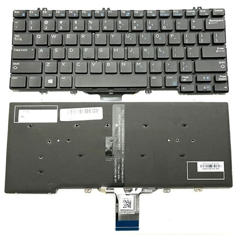 Bàn Phím Laptop DELL Latitude 7280/7290/7380/7389/7390 - US Layout, Đen, Chất Lượng Cao, Bảo Hành 9 Tháng