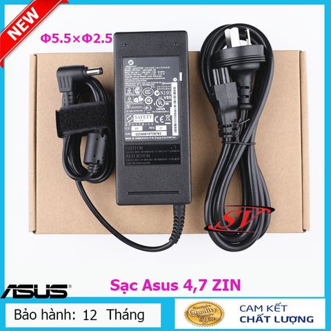 Sạc Laptop Asus 4,7A Chính Hãng - Sạc Zin Cao Cấp Đen Bảo Hành 12 Tháng 1 Đổi 1, Chống Nóng, Tương Thích Hầu Hết Các Mẫu Asus