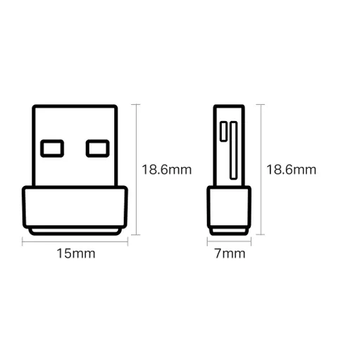 Bộ Chuyển Đổi USB Wi-Fi Nano AC600 Archer T2U - Tốc Độ 600Mbps, Băng Tần Kép, Hỗ Trợ Windows và Mac OS X