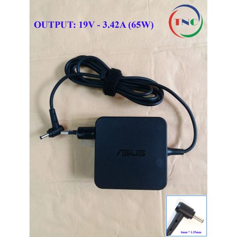 Sạc Laptop Asus 19V 3.42A 65W Chân Nhỏ Đen - Tương Thích A556 X541 A540 K401L K401LB - Bảo Hành 12 Tháng