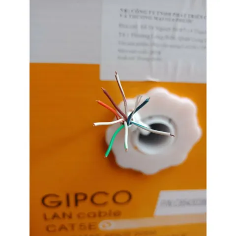 Cáp mạng GIPCO UTP CAT5E 5669 (305m trắng) - Dây mạng Gigabit Ethernet chất lượng cao, chống nhiễu, chính hãng