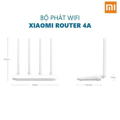 🔆 Bộ Phát Wifi Xiaomi Mi Router Gen 4A Dual kênh 2.4G & 5G băng thông 1200Mbps ☑ BH 12 tháng  ( 💯 Chính Hãng )