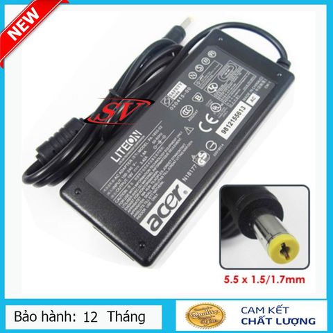 Sạc Laptop Acer 3.42A (65W) - Sạc Chữ Nhật Chất Lượng Cao - Bảo Hành 12 Tháng - Phụ Kiện Chính Hãng