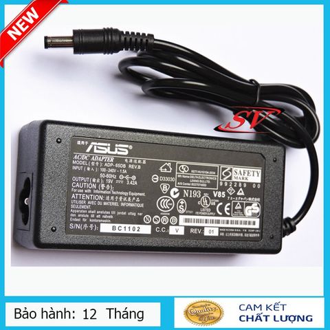 Sạc laptop Asus 19.5V 3.42A 65W - Sạc chất lượng cao, thiết kế chắc chắn, bảo hành 12 tháng, công nghệ tự ngắt an toàn