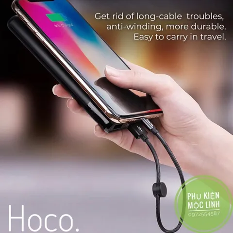 🔜 Cáp sạc Lightning / Android / Type C dài 25cm Hoco X35 🍬 Dây ngắn Iphone dùng cho sạc dự phòng