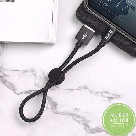🔜 Cáp sạc Lightning / Android / Type C dài 25cm Hoco X35 🍬 Dây ngắn Iphone dùng cho sạc dự phòng