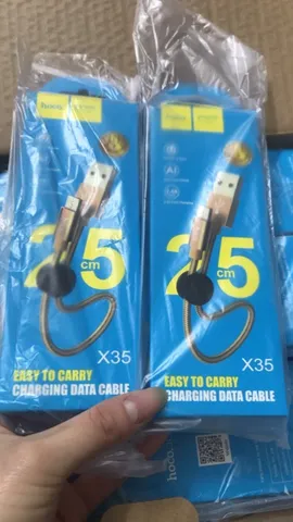 🔜 Cáp sạc Lightning / Android / Type C dài 25cm Hoco X35 🍬 Dây ngắn Iphone dùng cho sạc dự phòng