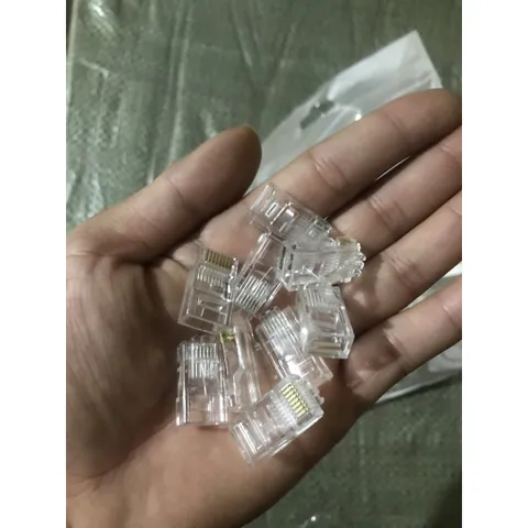 Túi 100 Hạt Mạng RJ45 Golden Japan - Đầu Bấm Cáp Mạng Chất Lượng Cao, Đáp Ứng Tiêu Chuẩn Tín Hiệu UL và TIA/EIA 568