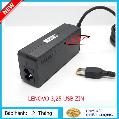 Sạc Laptop Lenovo 3,25A USB ZIN LOGO - Chất Lượng Cao, Bảo Hành 12 Tháng, Sạc Ổn Định Không Nóng Máy
