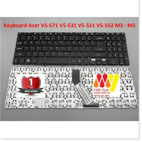 🔜 Bàn phím laptop ACER V5- 531 V5-531G V5-531P V5-531PG