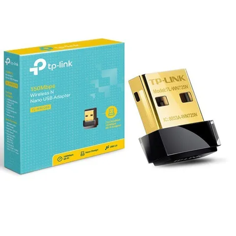 Thiết bị thu sóng wifi TP-LINK USB TL-WN 725N - Tốc độ truyền 150Mbps, bảo mật WEP/WPA, thiết kế nhỏ gọn cho laptop