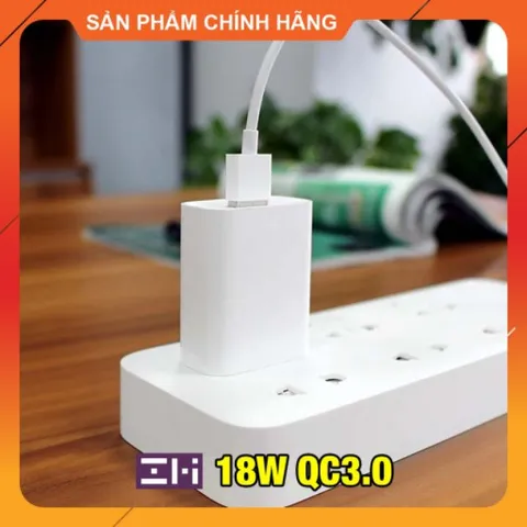 🔝  Củ Sạc Nhanh ZMI QC 3.0 18W  HA612 ( Trắng / Đen )  💯 Hàng Chính Hãng