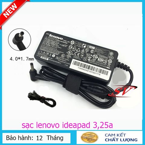 Sạc Laptop Lenovo Ideapad 3,25A Chất Lượng Cao - Tương Thích Nhiều Dòng Máy, Bảo Hành 12 Tháng, Đầu Sạc 4.0x1.7