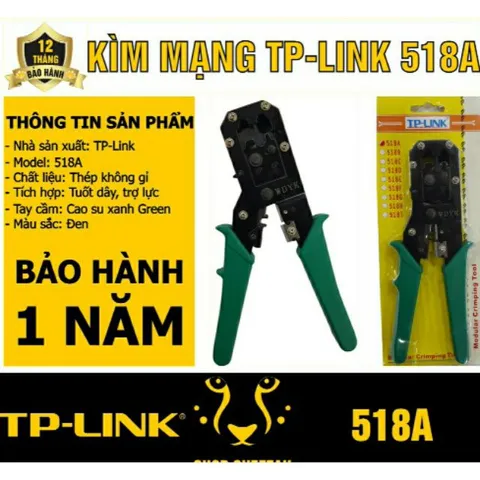 ☑ Kìm Mạng Chính Hãng TP-Link 518A - RJ11/RJ12/RJ45 📌