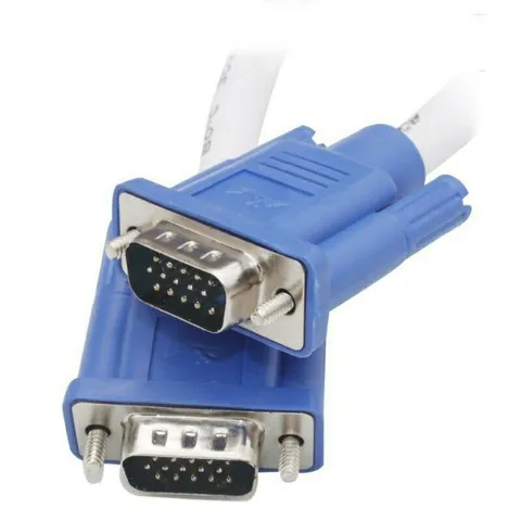 Dây Cáp VGA Trắng 1.5M Chống Nhiễu Tín Hiệu - Kết Nối Máy Tính Đến Màn Hình, Đầu Kỹ Thuật Số, Độ Phân Giải Cao 1600x1280