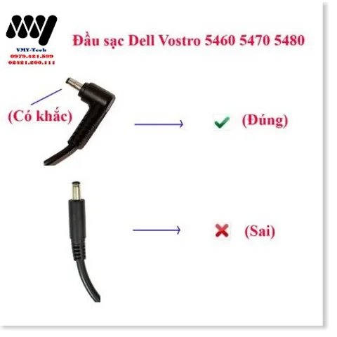 🔜 Sạc Laptop Dell Vostro 5460 5470 5480 5560 Chân đạn ZIN 19.5V – 4.62A 3.34a