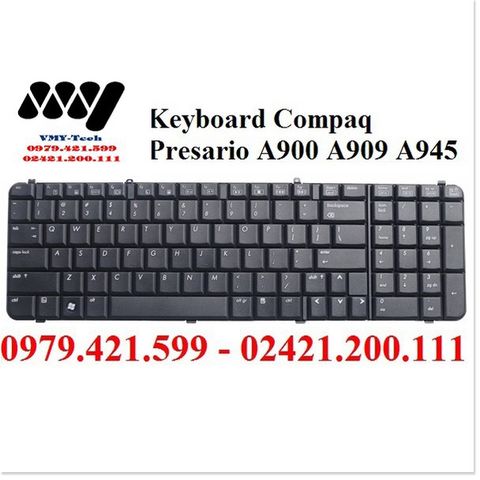 Bàn phím laptop HP Compaq Presario A900 A909 A945 - Phím thay thế chính hãng, bảo hành 9 tháng, dịch vụ lắp đặt tại Hà Nội