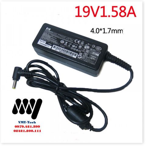 Sạc Laptop HP Mini 19V 1.58A - Adapter HP Mini chính hãng, kèm Dây Nguồn, Bảo Hành 9 Tháng, Thiết Bị Bảo Vệ An Toàn