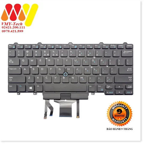 Phím DELL Latitude E5450 E7450 E5470 E7470 E7480 Có LED - Bàn Phím Laptop Chính Hãng, Bảo Hành 6 Tháng, Giá Tốt Nhất