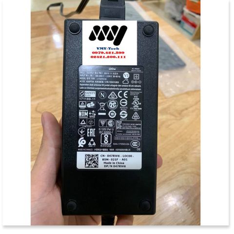 Sạc Laptop Dell 19.5V-9.23A 180W Chính Hãng - Tương thích M4600 M4700 M4800 M2010 M1710 M14X M15X M17X