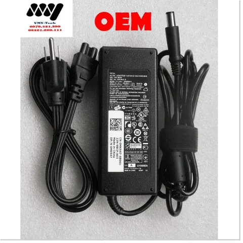 🔜 Sạc laptop Dell 19.5V 4.62A Chân Kim To - 3542 3543 3521 3757 7537 5447 5448 5547 5548 Adapter KÈm dây nguồn