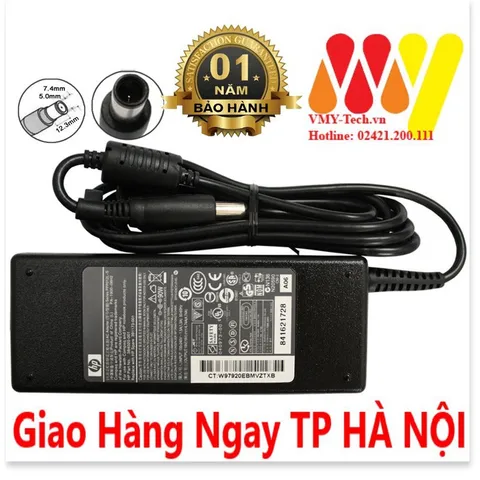 🔜 SẠC Laptop HP 4.7 Chân KIM To - 19V - 4.7A HP 8460 8470 8560P 8570P (Adapter HP 90w Tròn To) tặng kèm dây nguồn