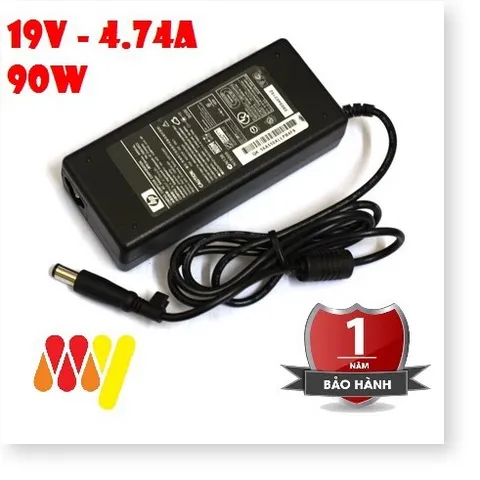 🔜 SẠC Laptop HP 4.7 Chân KIM To - 19V - 4.7A HP 8460 8470 8560P 8570P (Adapter HP 90w Tròn To) tặng kèm dây nguồn