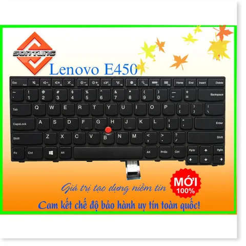 Bàn Phím Lenovo ThinkPad E450 E450c E455 E460 E465 - Phím Laptop Chất Lượng Cao, Bảo Hành Đổi mới 9 tháng, US Layout