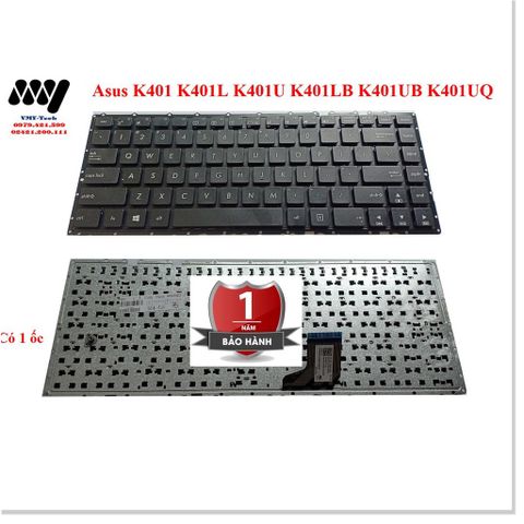 Bàn Phím Laptop Asus K401 K401L K401U K401LB K401UB K401UQ - Chính Hãng, Giá Tốt - Bảo Hành 9 Tháng 1 Đổi 1