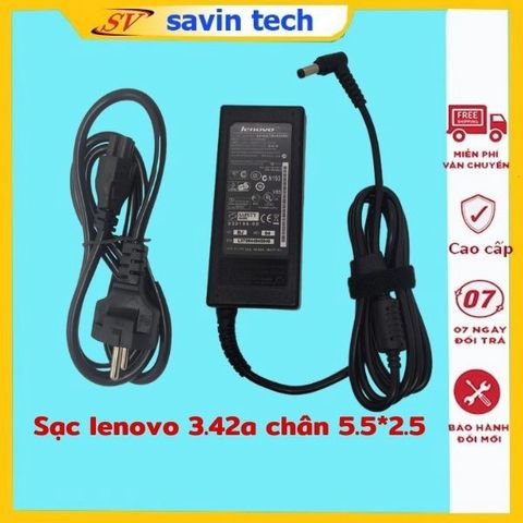 Sạc Laptop Lenovo 3.42A 65W Cao Cấp Zin - Bảo Hành 12 Tháng - Adapter Duy Trì Hiệu Suất Tốt Nhất