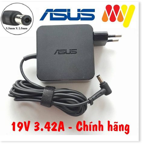 Sạc Laptop Asus 19V 3.42A - Sạc Vuông Chính Hãng Dùng Cho X550 P550 K501 K45A K55A X450 F451 F551 F552 F554 F555