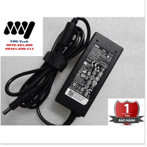 🔜 Sạc Laptop Dell 19.5v - 2.31a - 45w - Adapter Kèm dây nguồn XPS 13 Inspiron 5452 5455 5458 5459