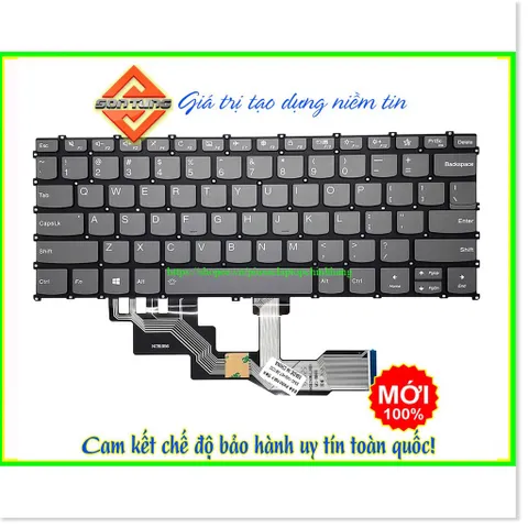Bàn phím laptop Lenovo Ideapad S540-14 với nền LED trắng - Chất lượng cao, bảo hành đổi mới, không lỗi phím, chuẩn US layout