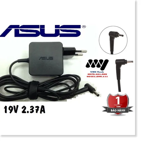 Sạc Asus Mini 19V – 2.37A Chính Hãng cho Laptop UX21, UX31, UX303 - Bảo Hành 9 Tháng, An Toàn, Chất Lượng Cao