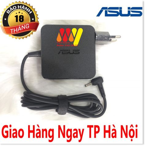 Sạc Laptop Asus 65W 19V 3.42A Chính Hãng - Sạc Vuông Chân Nhỏ 4.0 * 1.35mm Cho Model X541U, A510U, K401 Bảo Hành 18 Tháng