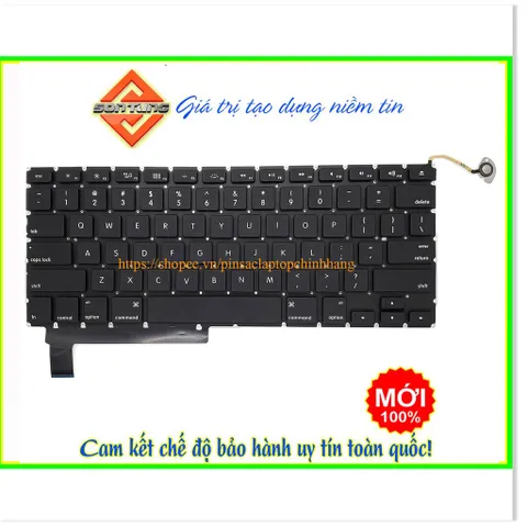 Bàn Phím Thay Thế Macbook Pro A1286 - Tương Thích 2009 2010 2011 2012, Chất Lượng Cao, Bảo Hành Đổi Mới 1 đổi 1